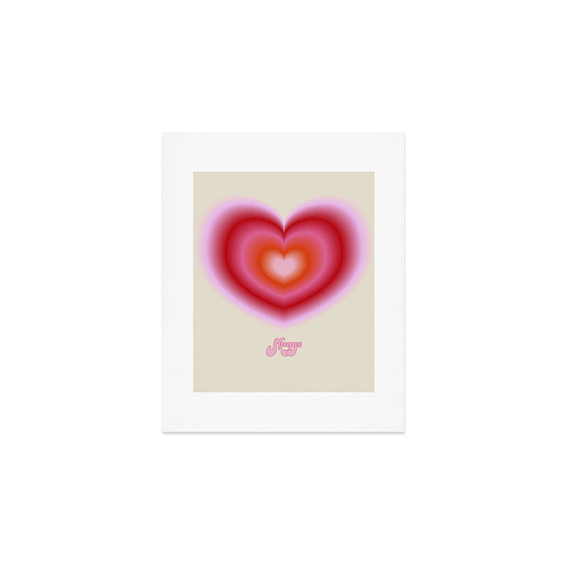 pink love heart Art Print Gallery Image 1