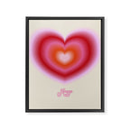 pink love heart Framed Canvas Print Gallery Image 6