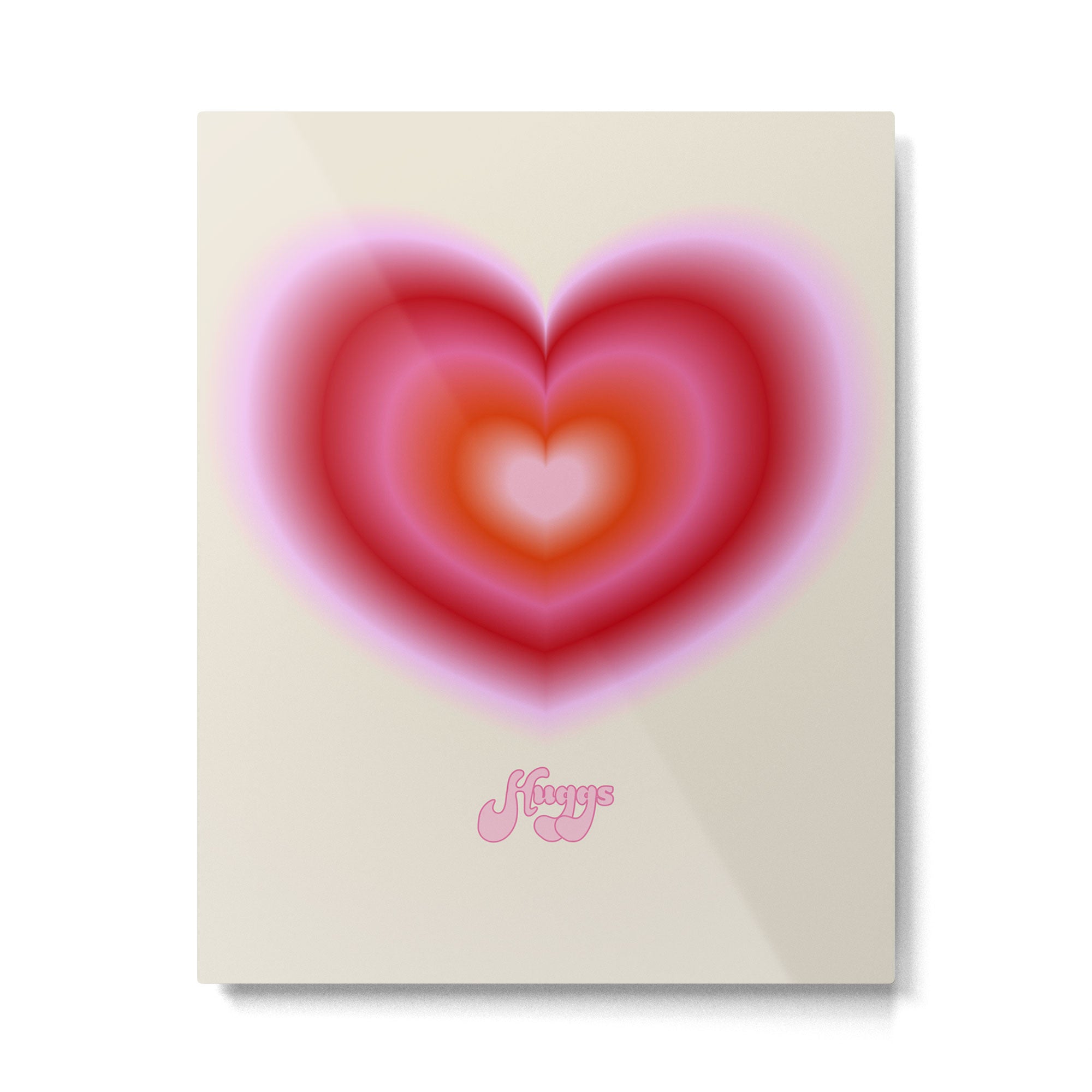 pink love heart Metal Print Gallery Image 4