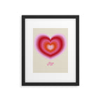pink love heart Framed Art Print Gallery Image 5