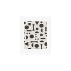 Playful Bauhaus geometric black shapes Art Print Gallery Image 1