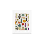 Playful Bauhaus geometric vivid shapes Art Print Gallery Image 1