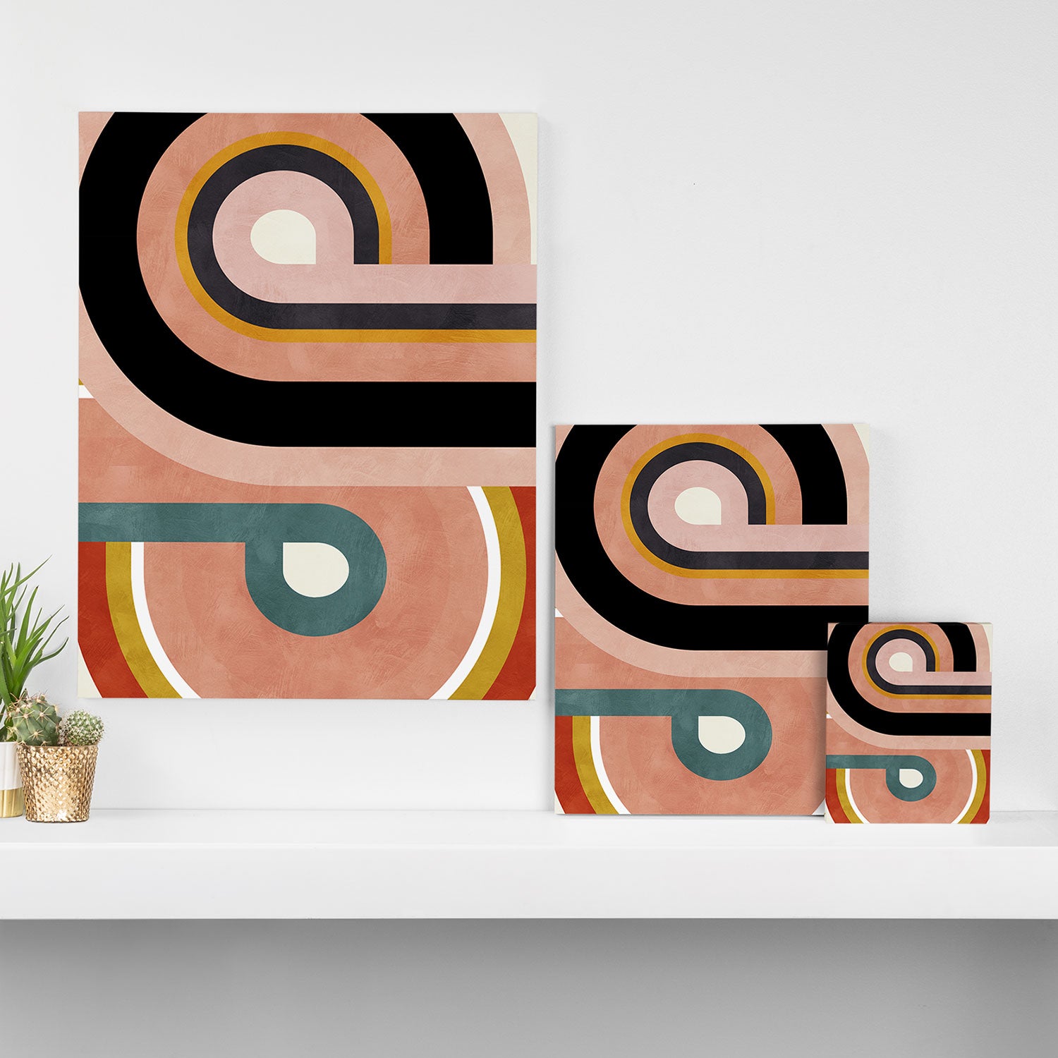 rainbow shape art Canvas Print Gallery Image 3