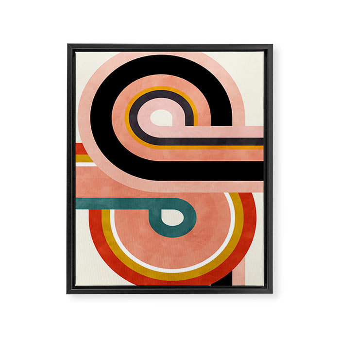 rainbow shape art Framed Canvas Print Gallery Image 1