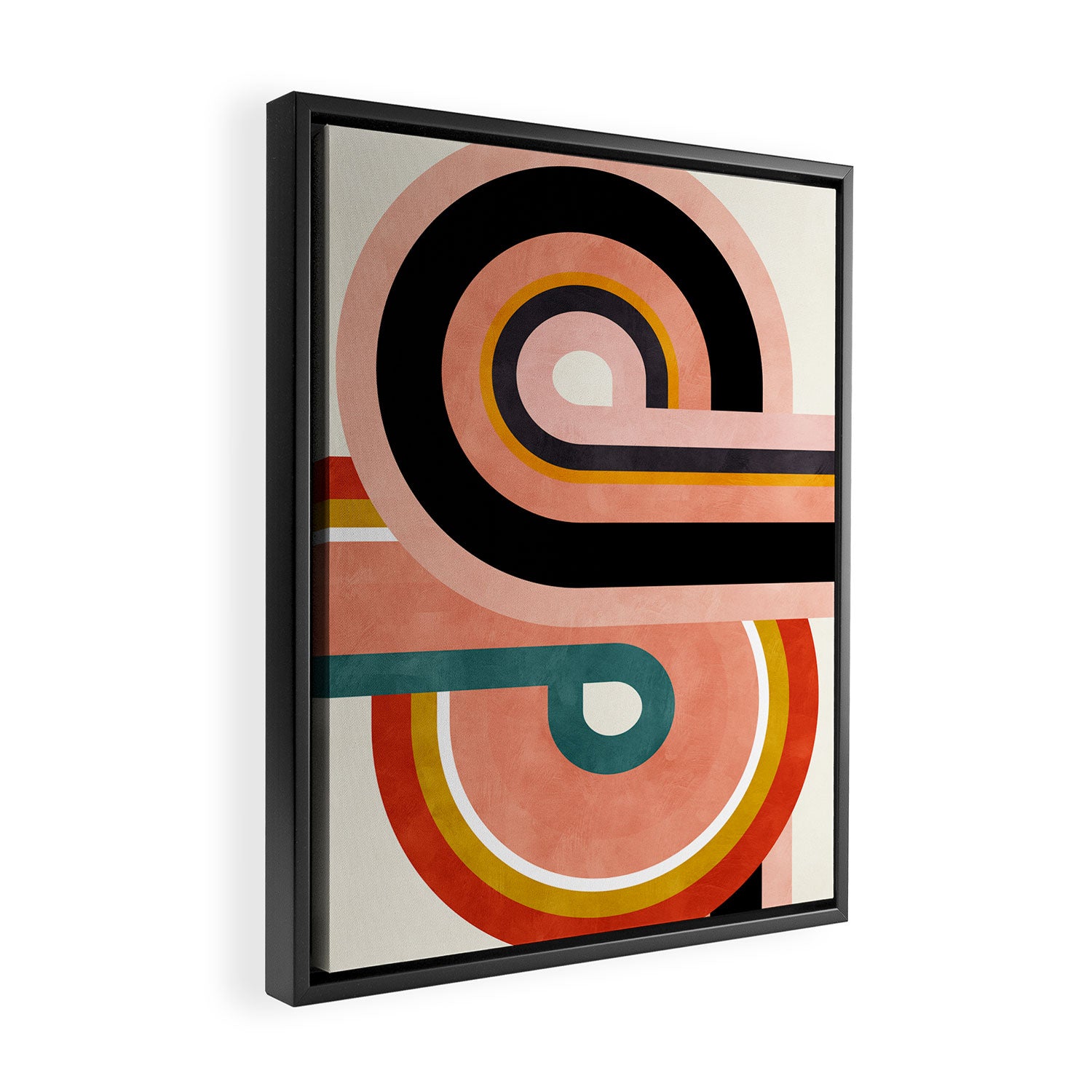 rainbow shape art Framed Canvas Print Gallery Image 2