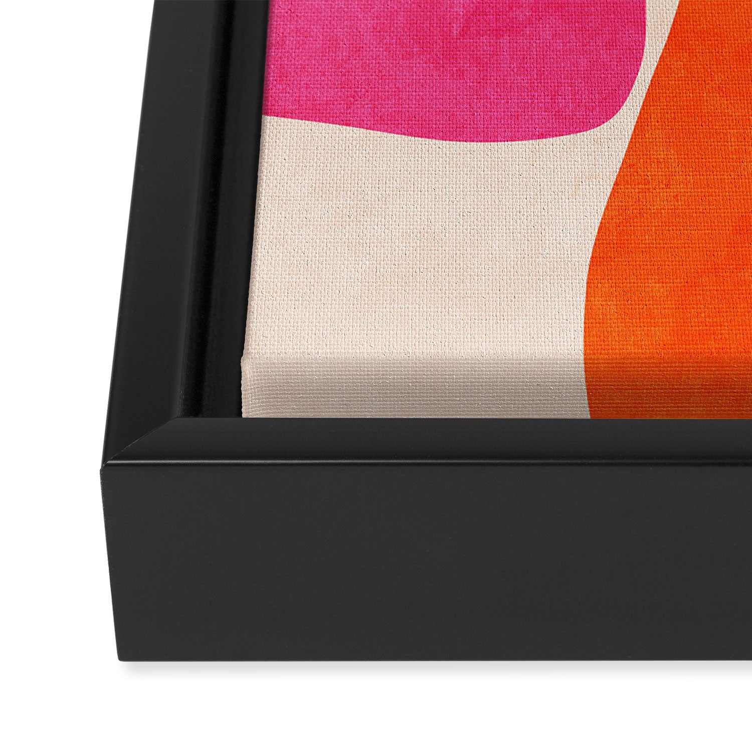 relations IV - pink shapes minimal painting Framed Canvas Print Gallery Image 3
