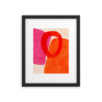 relations IV - pink shapes minimal painting Framed Art Print Gallery Image 5