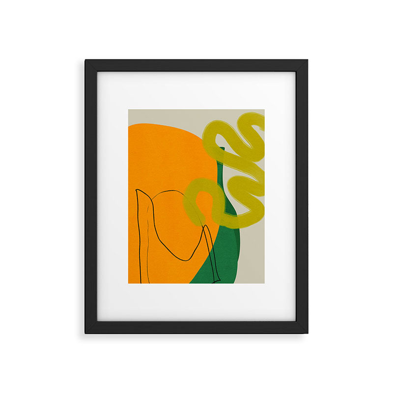 relations shapes minimal organic boho Framed Art Print Gallery Image 5