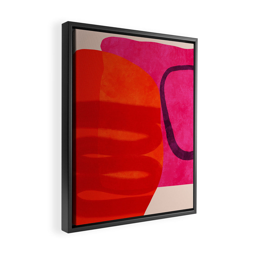 relations - shapes minimal painting abstract Framed Canvas Print Gallery Image 2