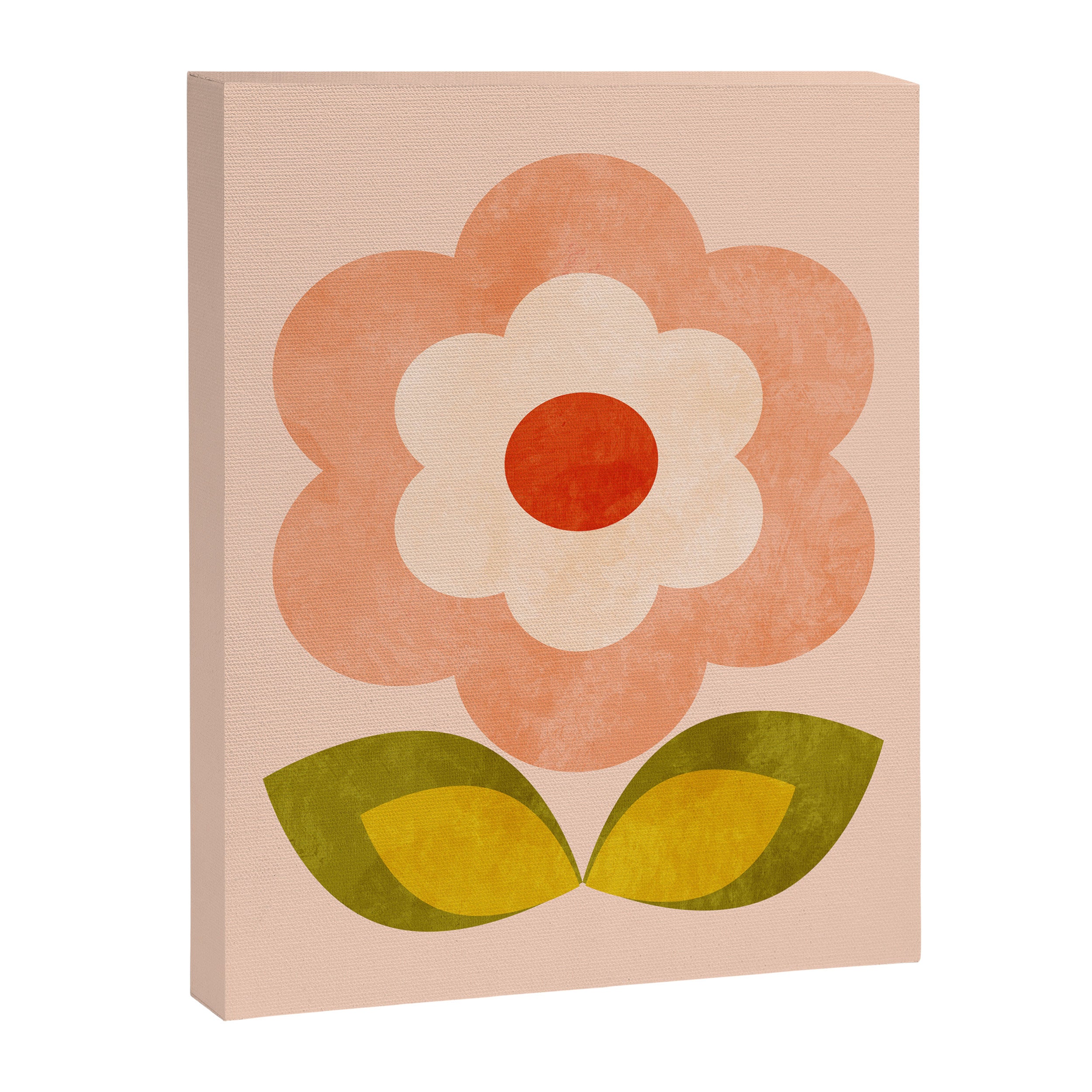 retro daisy minimal pink Canvas Print Gallery Image 8