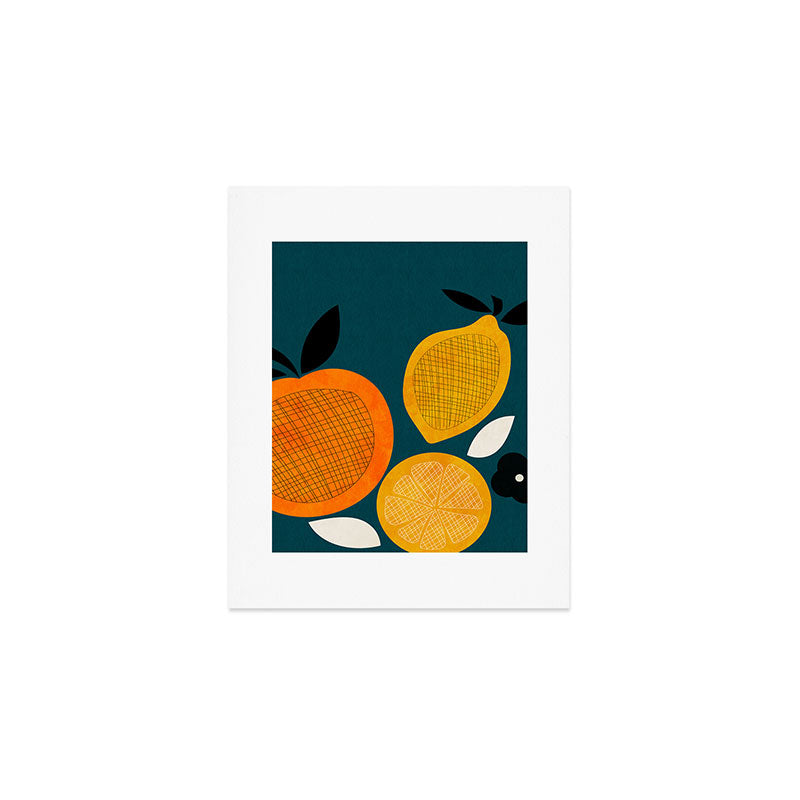 Retro Fruits minimal 2 Art Print Gallery Image 1