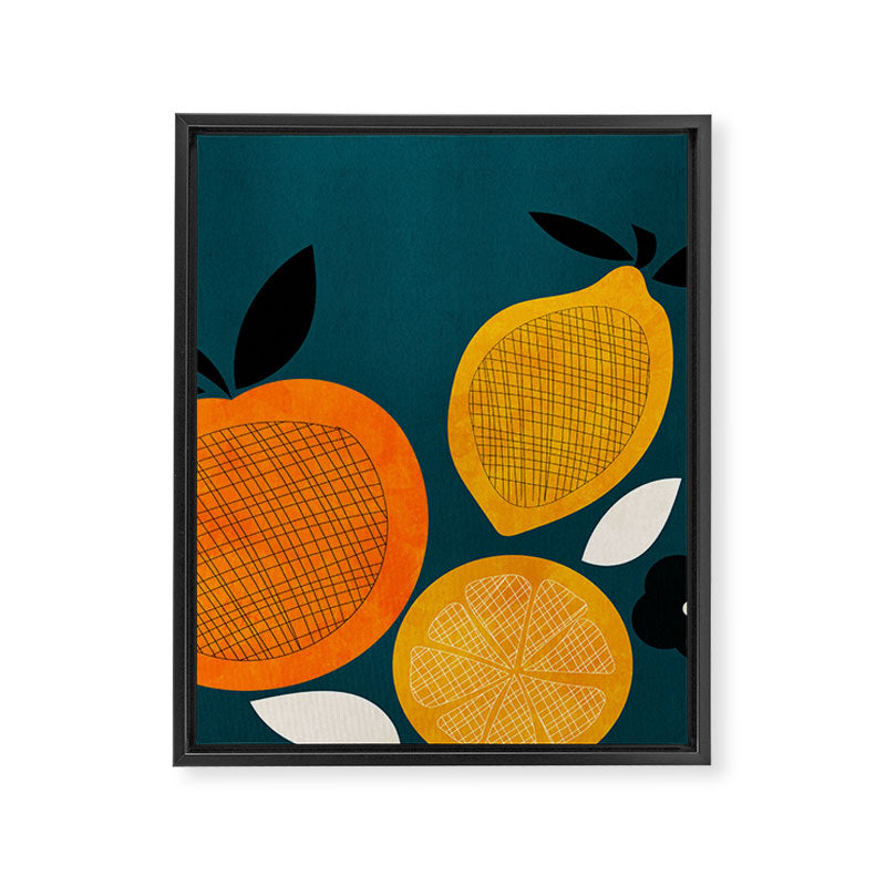 Retro Fruits minimal 2 Framed Canvas Print Gallery Image 8