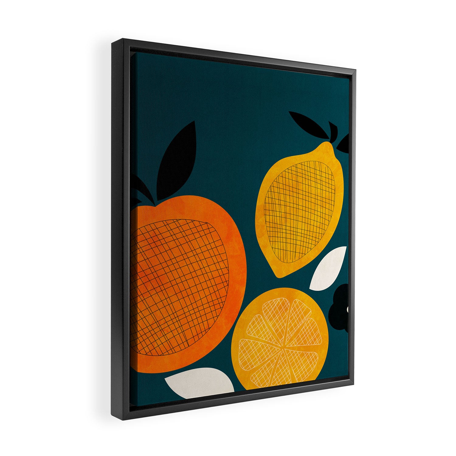 Retro Fruits minimal 2 Framed Canvas Print Gallery Image 2