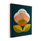 retro midcentury flower Framed Canvas Print Gallery Image 2