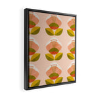 retro midcentury flower pink Framed Canvas Print Gallery Image 2