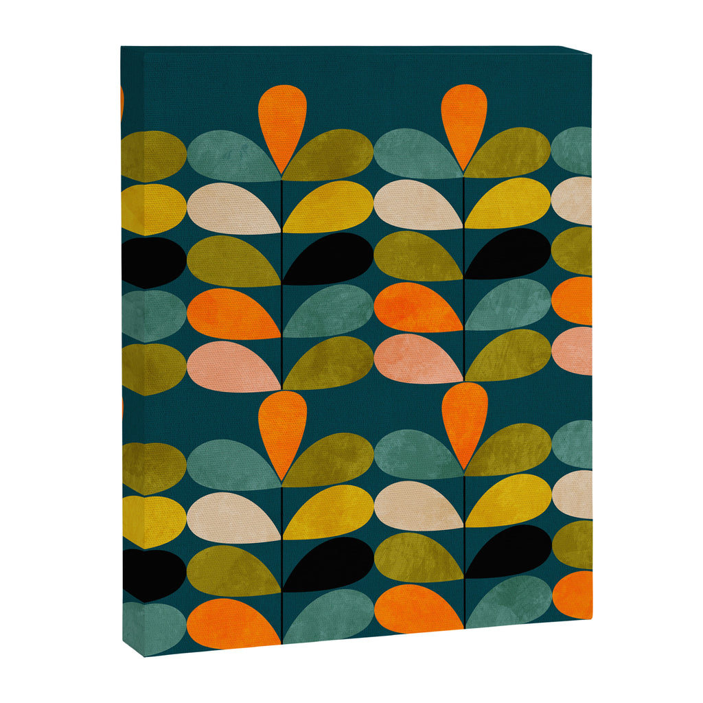 retro minimal floral Canvas Print Gallery Image 8