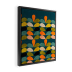 retro minimal floral Framed Canvas Print Gallery Image 2