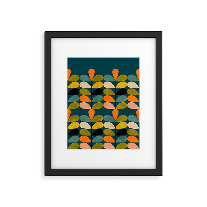 retro minimal floral Framed Art Print Gallery Image 1