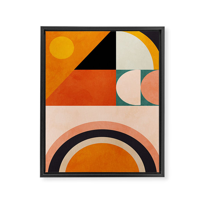 retro minimal geometric 1 Framed Canvas Print Gallery Image 1