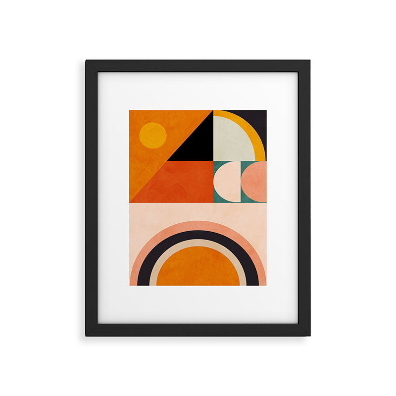 retro minimal geometric 1 Framed Art Print Gallery Image 5