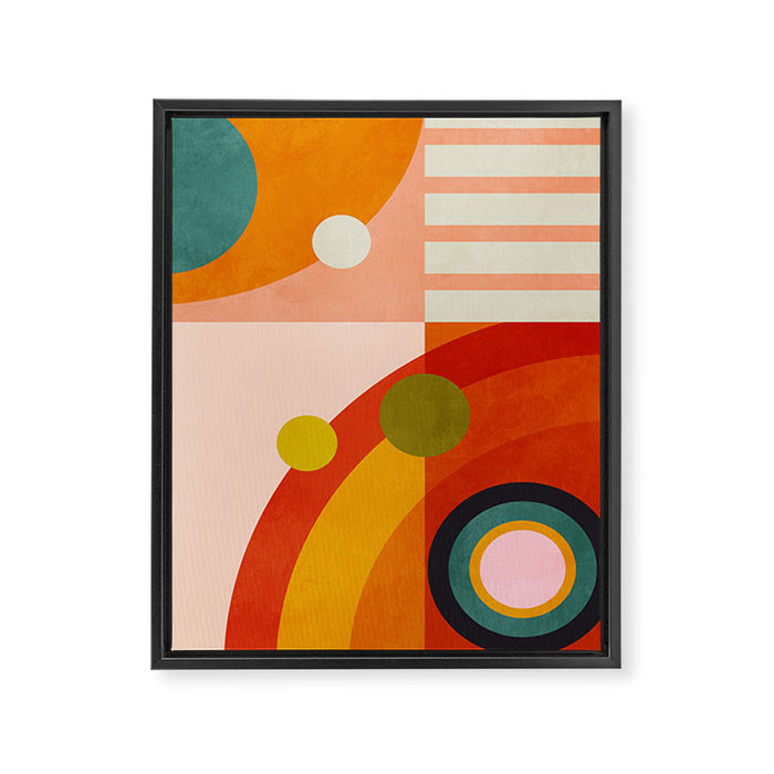 retro minimal geometric 2 Framed Canvas Print Gallery Image 1