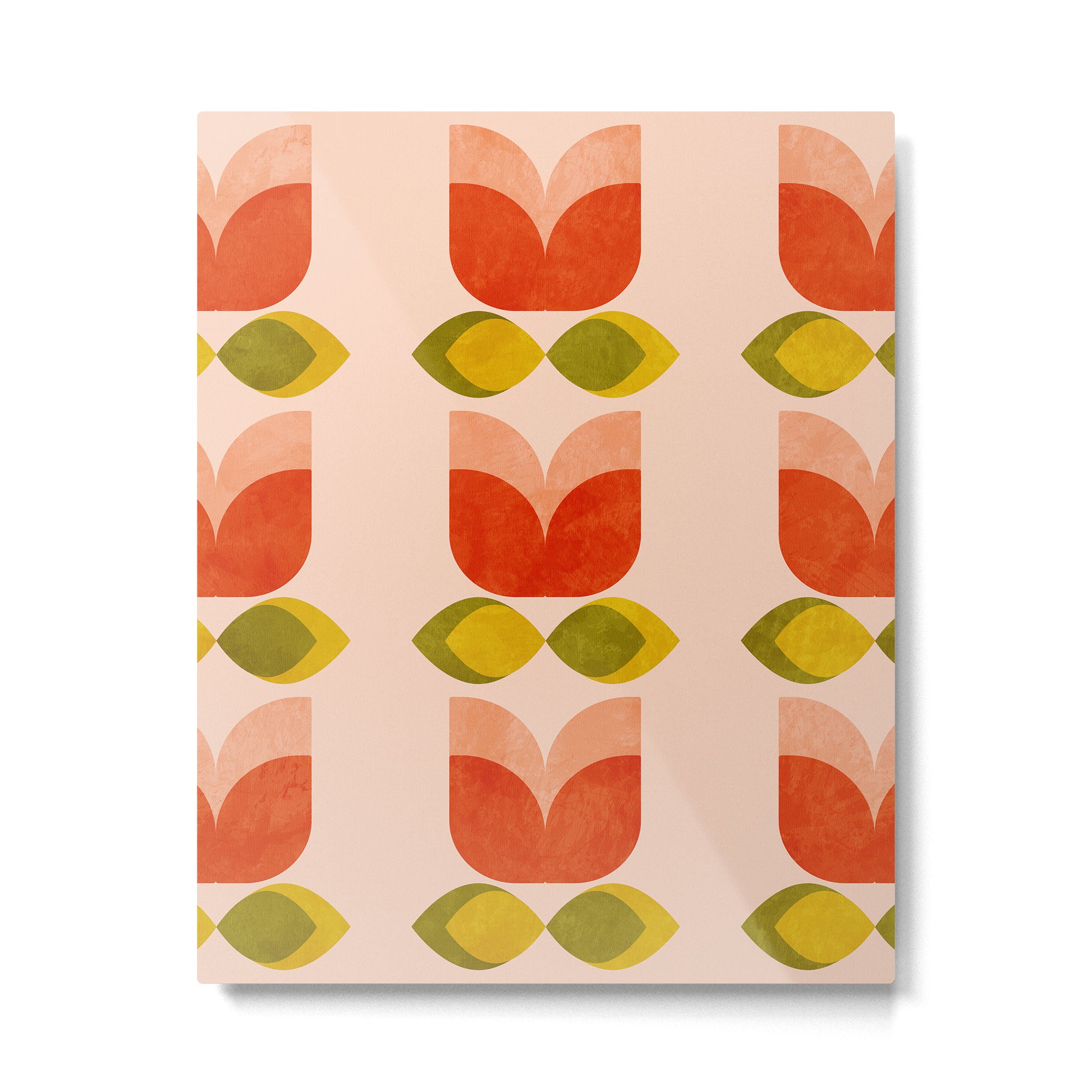 retro tulips midcentury Metal Print Gallery Image 6