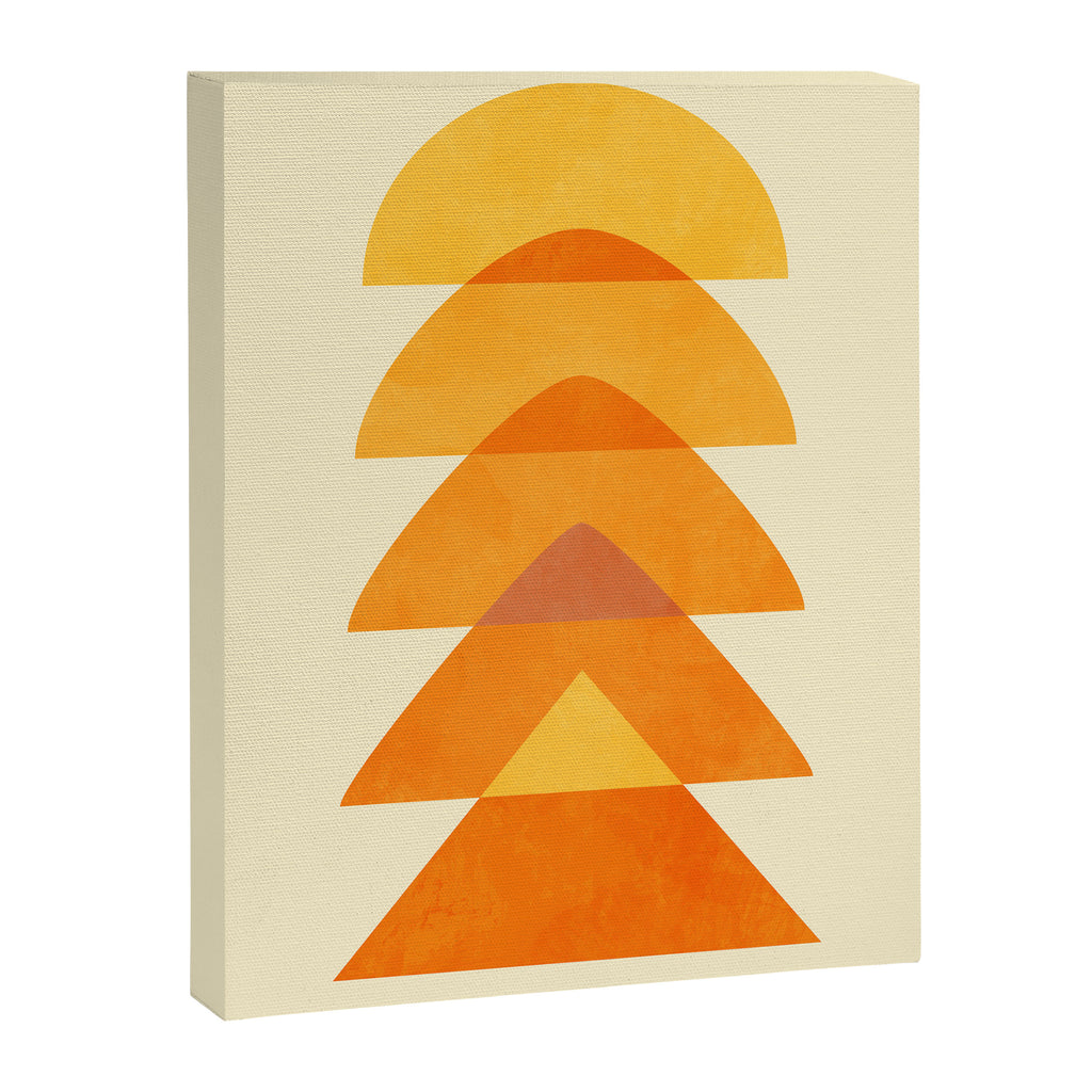 rhapsody orange 3 abstract mid century shape art Canvas Print Gallery Image 6