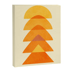 rhapsody orange 3 abstract mid century shape art Canvas Print Gallery Image 6