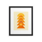 rhapsody orange 3 abstract mid century shape art Framed Art Print Gallery Image 5
