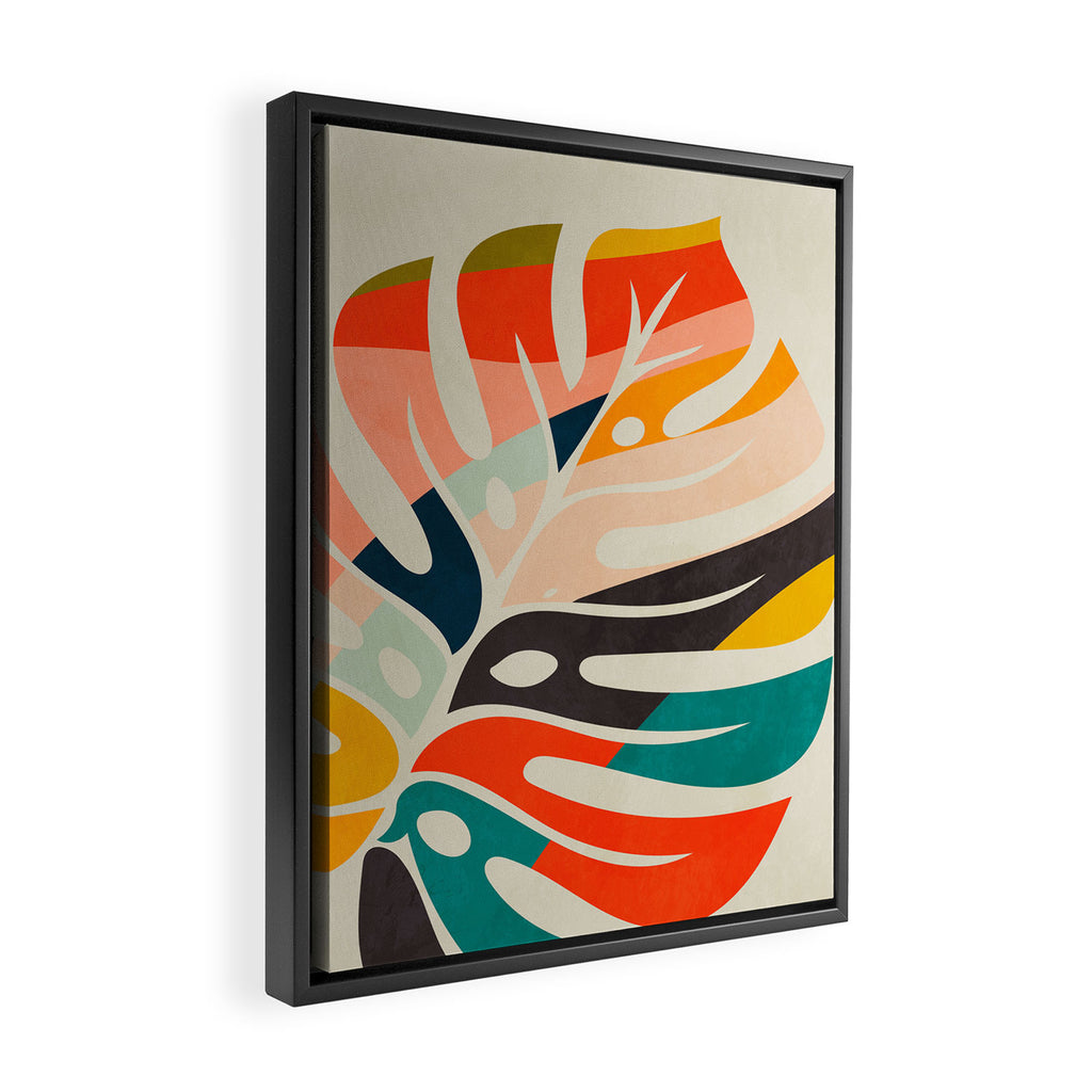 shape leaf modern mid century Framed Canvas Print Gallery Image 2