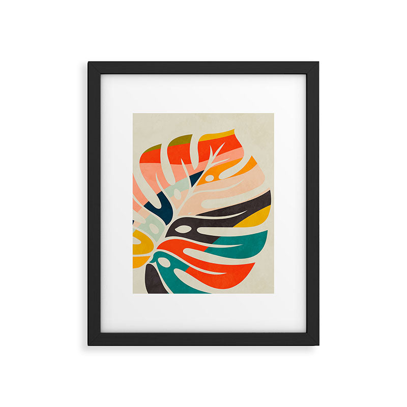 shape leaf modern mid century Framed Art Print Gallery Image 4