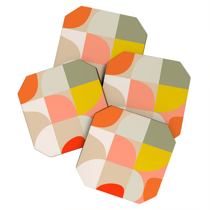 Shapes abstract pastel II Coaster Gallery Image 1