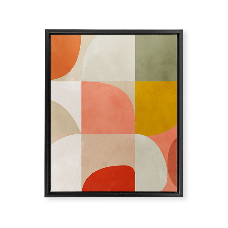 Shapes abstract pastel II Framed Canvas Print Gallery Image 8