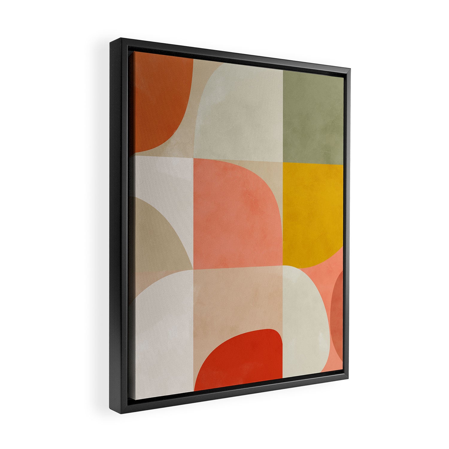 Shapes abstract pastel II Framed Canvas Print Gallery Image 2