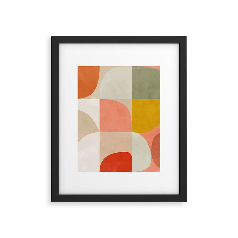 Shapes abstract pastel II Framed Art Print Gallery Image 6