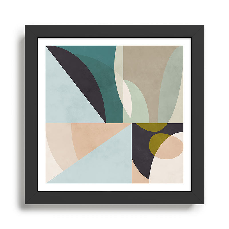shapes geometric art mid century Framed Art Print Gallery Image 1