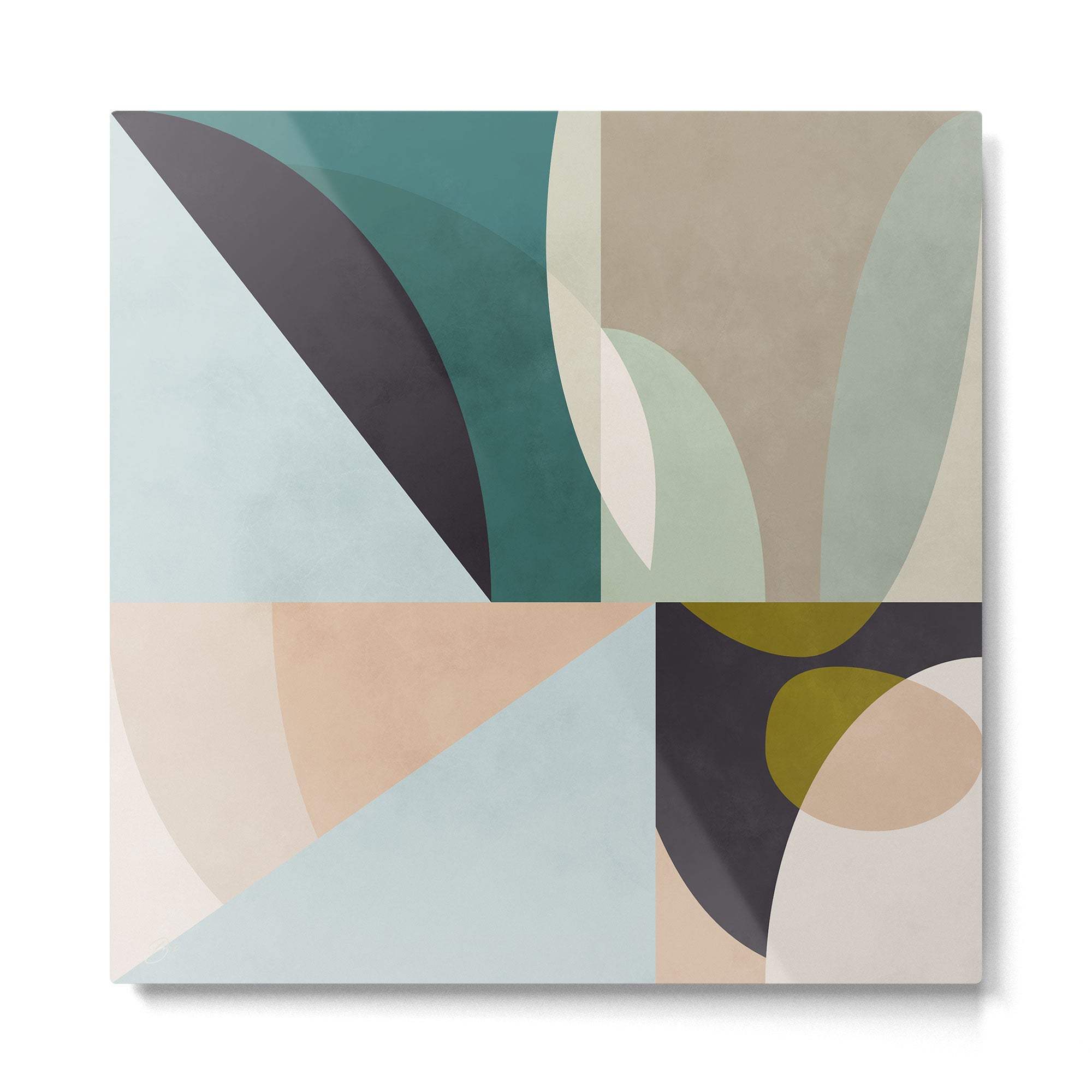 shapes geometric art mid century Metal Print Gallery Image 2