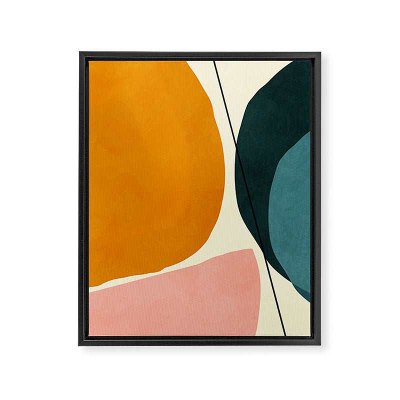 shapes geometric minimal painting abstract Framed Canvas Print Gallery Image 8