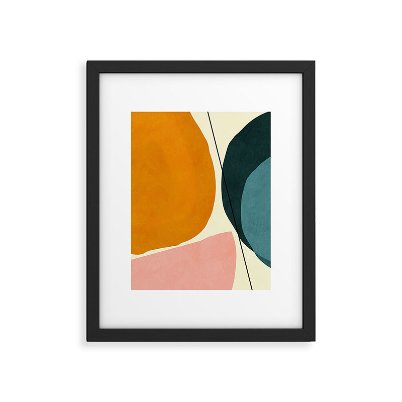 shapes geometric minimal painting abstract Framed Art Print Gallery Image 4