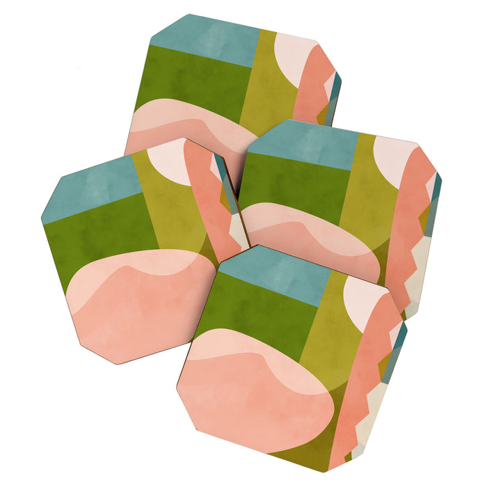 shapes geometry art mid century Coaster Gallery Image 1