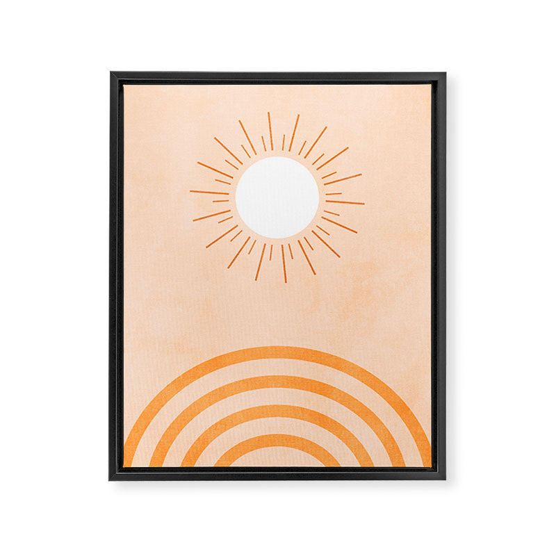 shapes geometry sun minimal abstract Framed Canvas Print Gallery Image 6