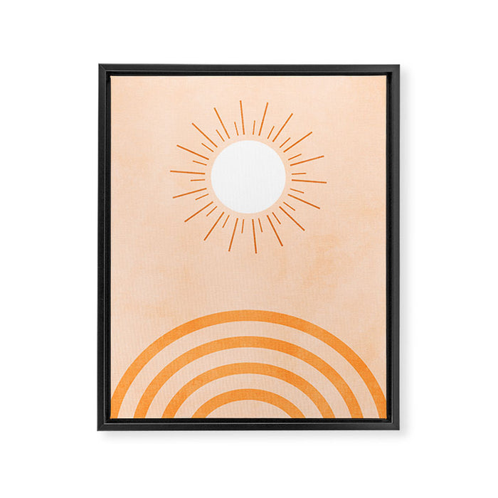 shapes geometry sun minimal abstract Framed Canvas Print Gallery Image 1