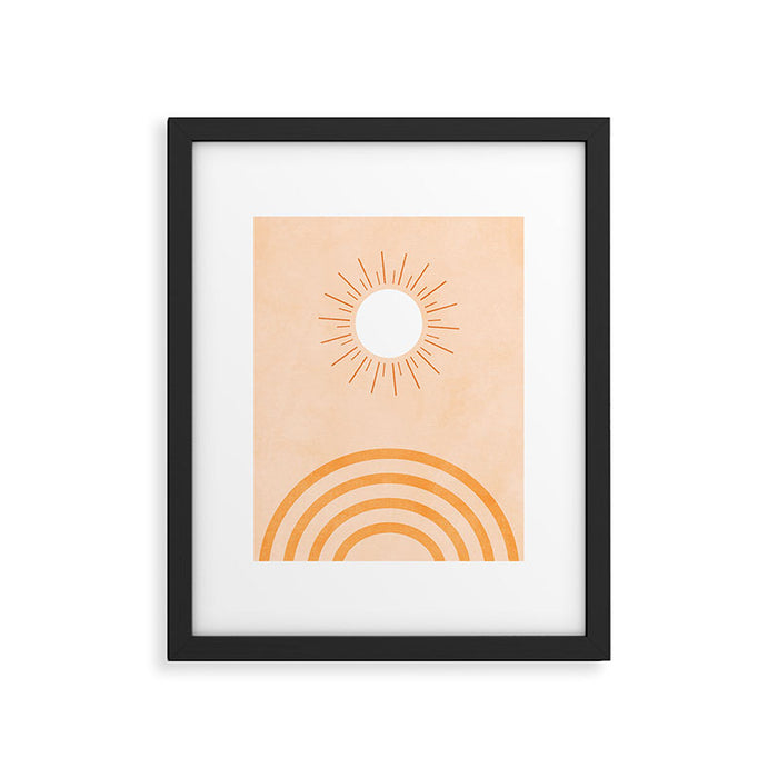 shapes geometry sun minimal abstract Framed Art Print Gallery Image 1