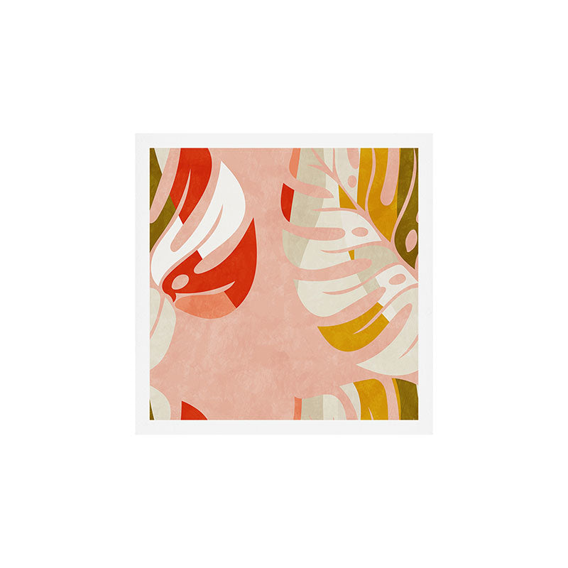 shapes leave minimal abstract art Art Print Gallery Image 1