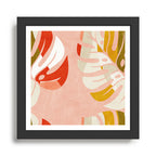 shapes leave minimal abstract art Framed Art Print Gallery Image 1