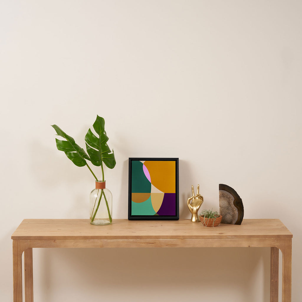 shapes mid century autumn 21 Framed Canvas Print Gallery Image 4