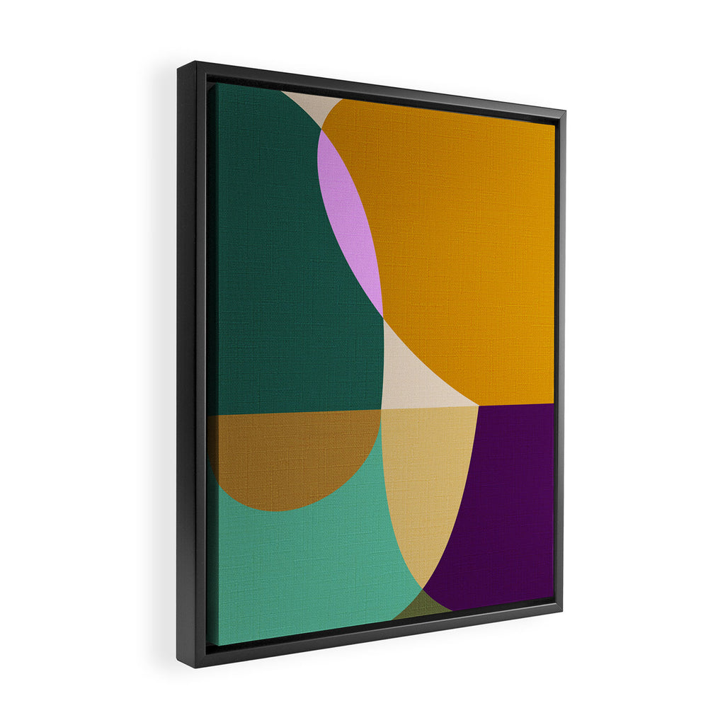 shapes mid century autumn 21 Framed Canvas Print Gallery Image 2