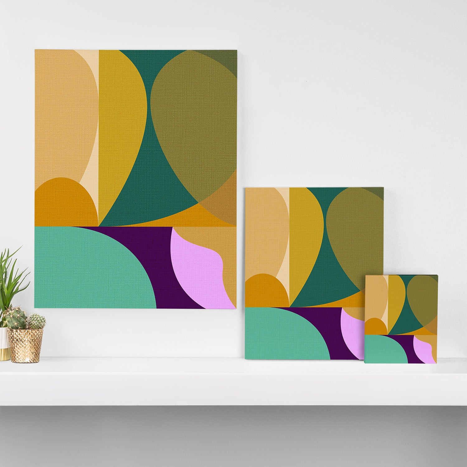 shapes mid century fall Canvas Print Gallery Image 3