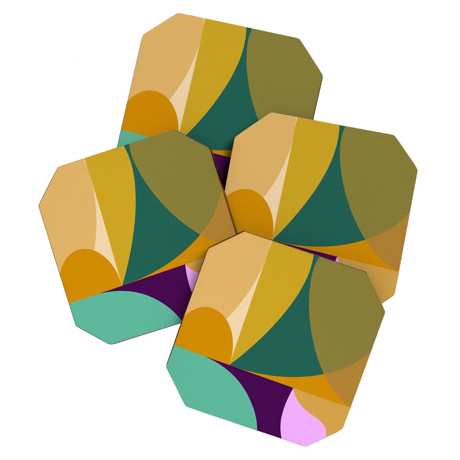 shapes mid century fall Coaster Gallery Image 1