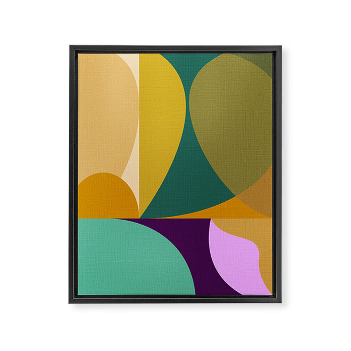 shapes mid century fall Framed Canvas Print Gallery Image 1